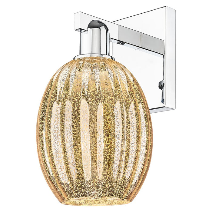 Innovations Preston 1Lt 6" Bell Wall Sconce, Chrome/Mercury - 716-1W-PC-G459-6ME
