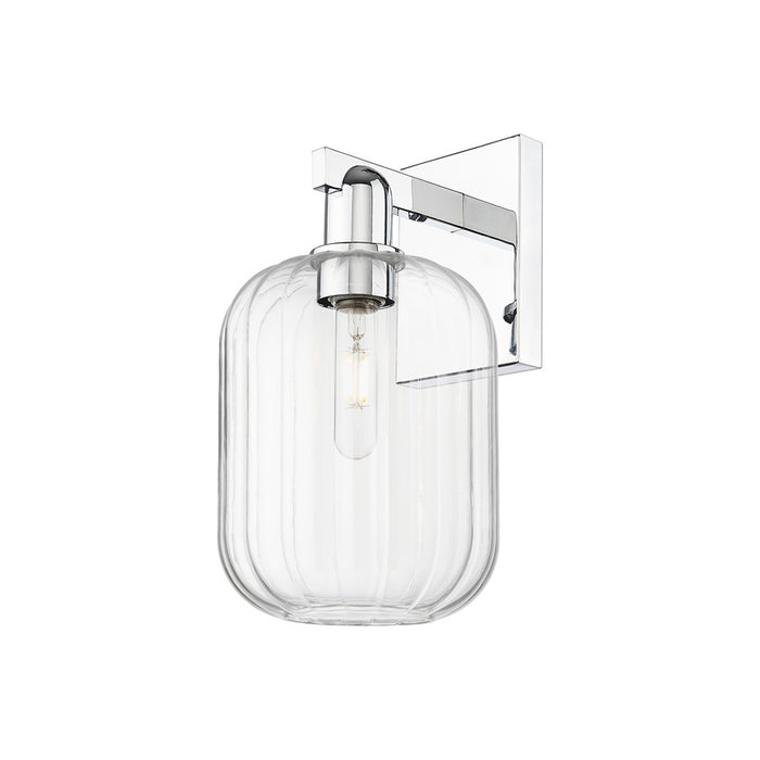 Innovations Preston 1Lt 7" Jar Wall Sconce, Chrome/Clear - 716-1W-PC-G460-7CL