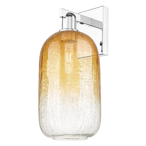 Innovations Brookhaven Cloche 1Lt 7" Sconce, Chrome/Amber