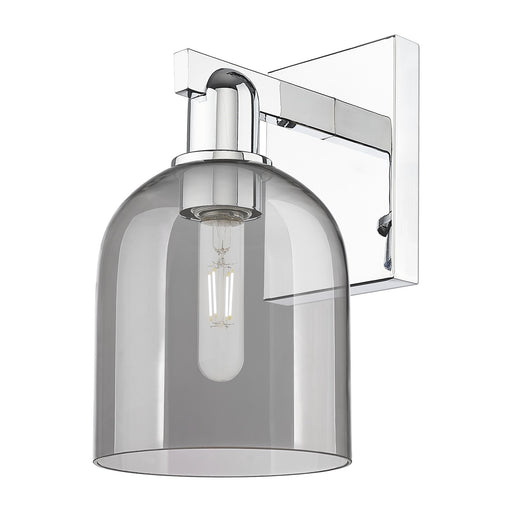 Innovations Bella 6in 1-Light Wall Sconce | Industrial Polished Chrome and Light Smoke Glass | Bathroom & Hallway Accent | 5.5 | Model 716-1W-PC-G558-6SM