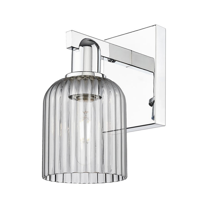 Innovations Bridal Veil 1Lt 5" Wall Sconce, Chrome/Smoke