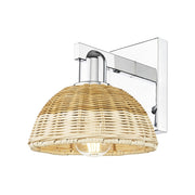 Innovations NB Dome 1Lt 7" Sconce, CH/Nat - 716-1W-PC-NBD2-75-NAT