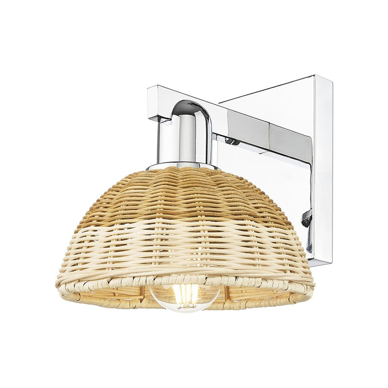 Innovations NB Dome 1Lt 7" Sconce, CH/Nat - 716-1W-PC-NBD2-75-NAT