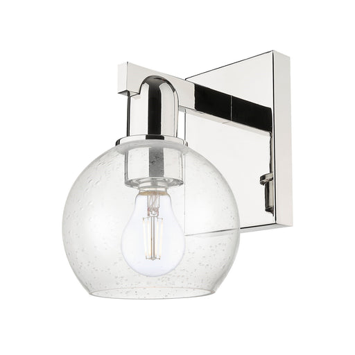 Innovations Athens 1-Light 6in Wall Sconce | Industrial Polished Nickel Steel and Seedy Glass | Entryway & Hallway Accent | 5.88 | Model 716-1W-PN-G124-6