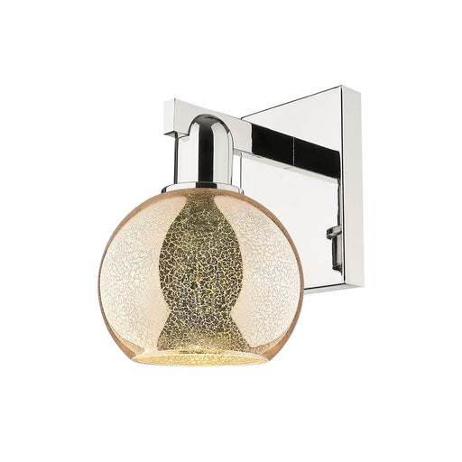 Innovations Athens 6in 1-Light Wall Sconce | Industrial Polished Nickel and Mercury Glass | Hallway & Bathroom Accent | 5.88 x | Model 716-1W-PN-G128-6