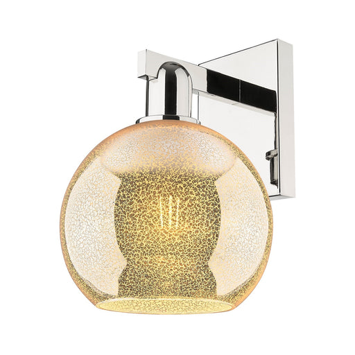 Innovations Athens 8in 1-Light Wall Sconce | Industrial Modern Polished Nickel and Mercury Glass | Bathroom & Hallway Accent | 8 | Model 716-1W-PN-G128-8