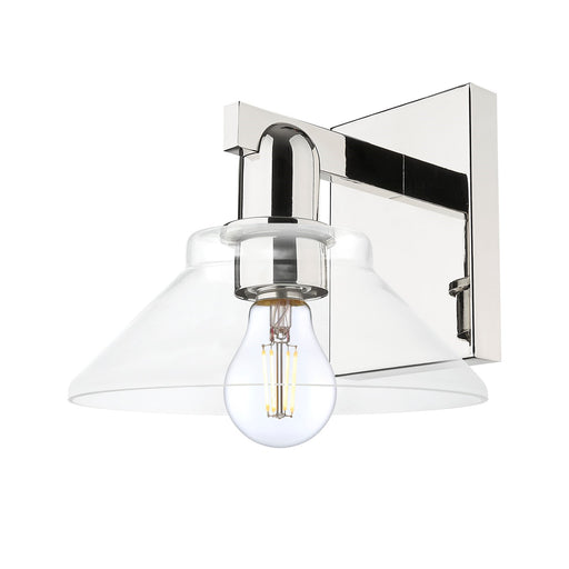 Innovations Orwell 1-Light Wall Sconce | Industrial Polished Nickel Steel and Clear Glass | Entryway & Hallway Accent | 8.38 x 8.75 | Model 716-1W-PN-G132