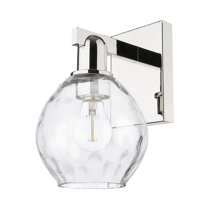 Innovations Waverly 6in 1-Light Wall Sconce | Industrial Polished Nickel and Clear Glass | Bathroom & Hallway Accent | 6 x 10.25 x | Model 716-1W-PN-G362