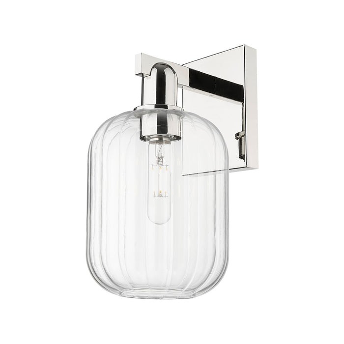 Innovations Preston 1Lt 7" Jar Sconce, Polished Nickel/Clear