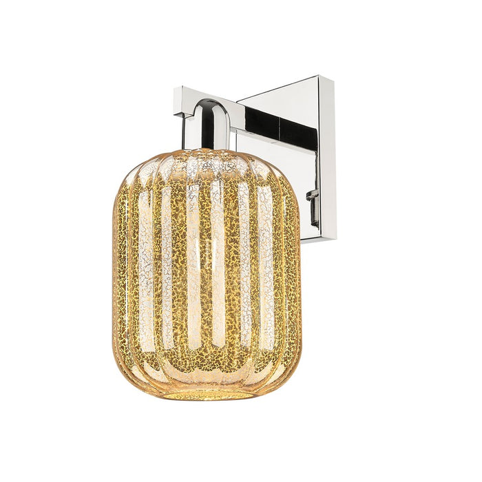 Innovations Preston 1Lt 7" Jar Sconce, PN/Mercury - 716-1W-PN-G460-7ME