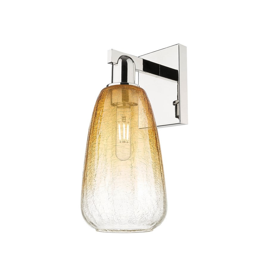 Innovations Brookhaven Almond 1Lt 6" Sconce, PN/Amber - 716-1W-PN-G480-6AM
