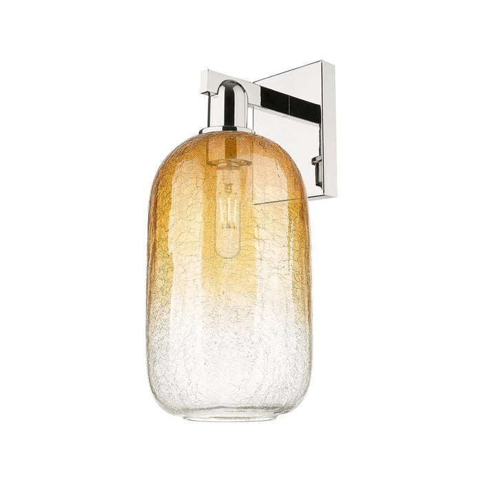 Innovations Brookhaven Cloche 1Lt 7" Sconce, PN/Amber - 716-1W-PN-G482-7AM