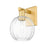 Innovations Preston 1Lt 7" Globe Wall Sconce, Gold/Clear