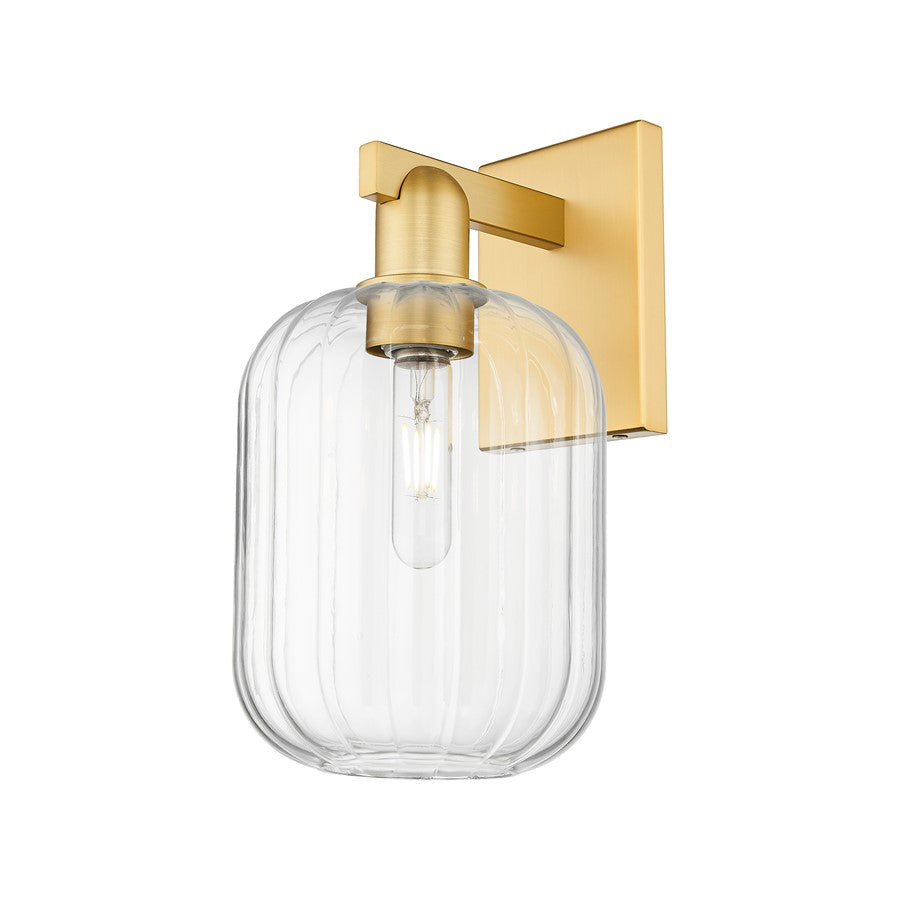 Innovations Preston 1Lt 7" Jar Wall Sconce, Gold/Clear - 716-1W-SG-G460-7CL