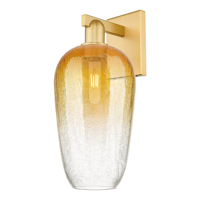 Innovations Brookhaven Flute 1Lt 7" Wall Sconce, Gold/Amber - 716-1W-SG-G484-7AM