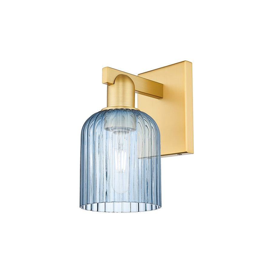 Innovations Bridal Veil 1Lt 5" Wall Sconce, Gold/Blue - 716-1W-SG-G559-5BL
