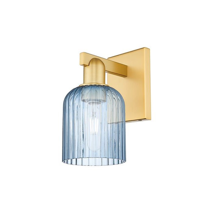 Innovations Bridal Veil 1Lt 5" Wall Sconce, Gold/Blue