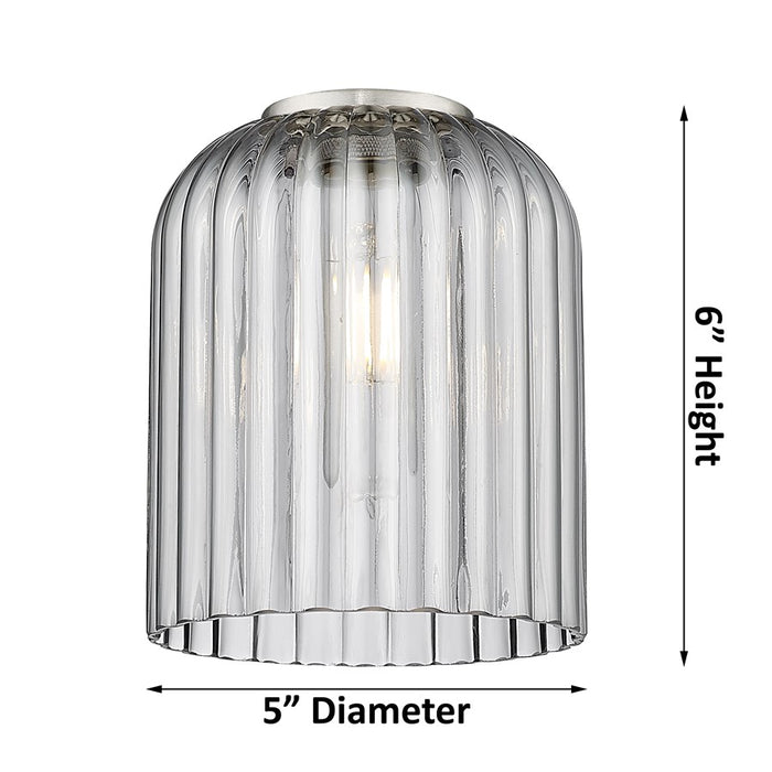 Innovations Bridal Veil 1Lt 5" Sconce, Gold/Smoke