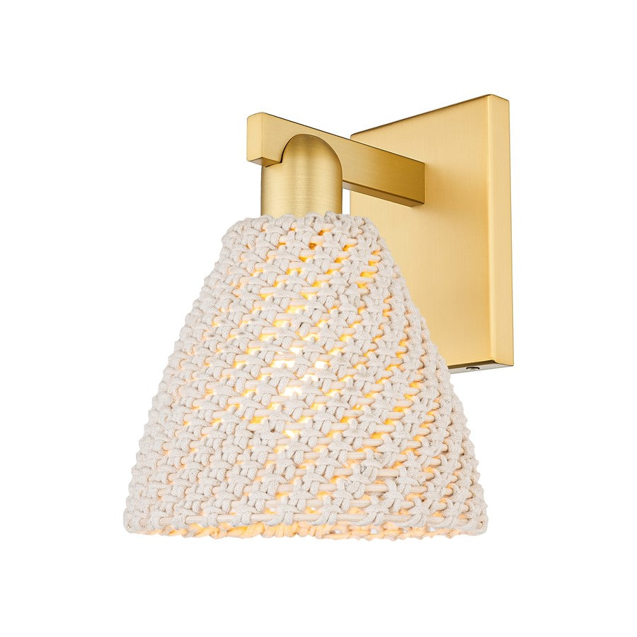 Innovations Natural Ballston Dome 1Lt 7" Sconce, Gold/NF - 716-1W-SG-NBD-75-NAT
