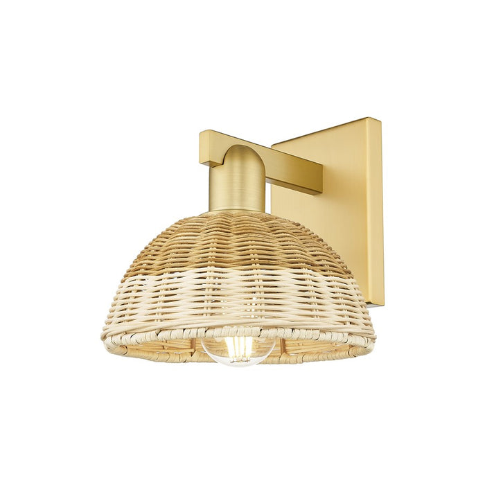 Innovations NB Dome 1Lt 7" Sconce, Gold/Nat