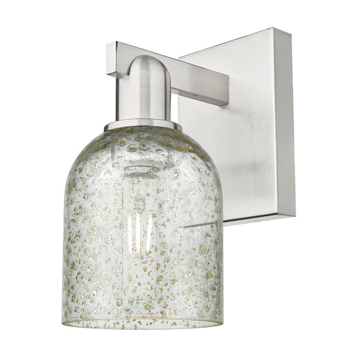 Innovations Caledonia 5in 1-Light Wall Sconce | Industrial Brushed Satin Nickel and Mica Glass | Entryway & Hallway Accent | 5 x | Model 716-1W-SN-G259