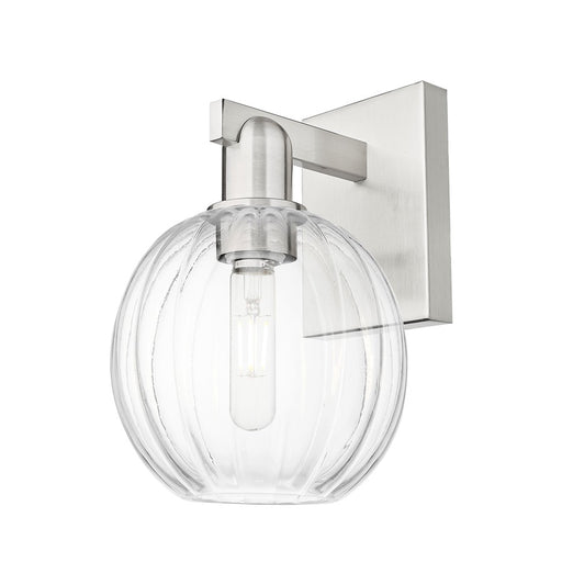 Innovations Preston 1Lt 7" Globe Sconce, Satin Nickel/Clear - 716-1W-SN-G458-7CL