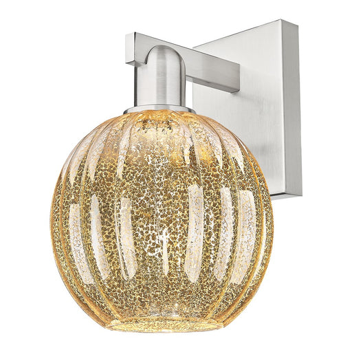 Innovations Preston 1Lt 7" Globe Sconce, Satin Nickel/Mercury