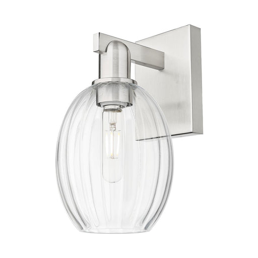 Innovations Preston 1Lt 6" Bell Sconce, Satin Nickel/Clear