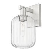 Innovations Preston 1Lt 7" Jar Sconce, Satin Nickel/Clear - 716-1W-SN-G460-7CL