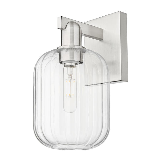 Innovations Preston 1Lt 7" Jar Sconce, Satin Nickel/Clear - 716-1W-SN-G460-7CL