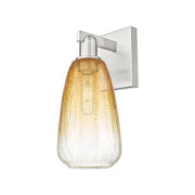 Innovations Brookhaven Almond 1Lt 6" Sconce, SN/Amber - 716-1W-SN-G480-6AM