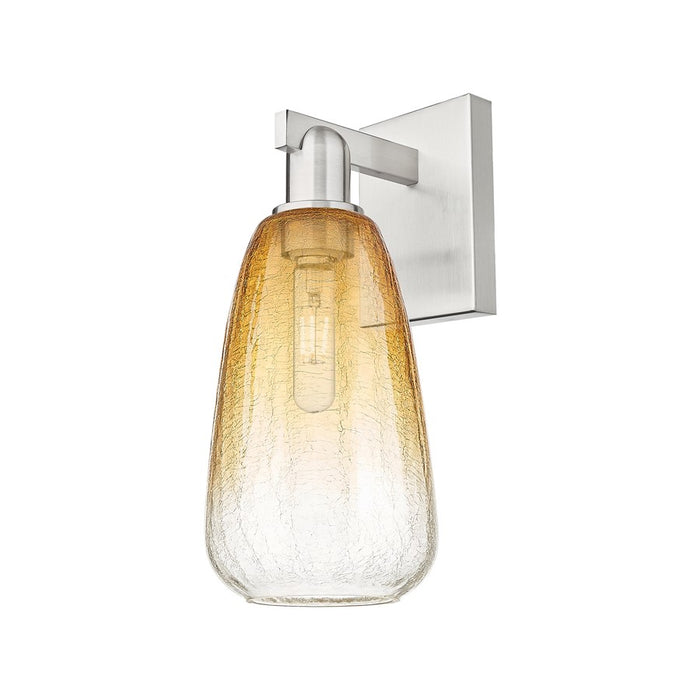 Innovations Brookhaven Almond 1Lt 6" Sconce, SN/Amber - 716-1W-SN-G480-6AM