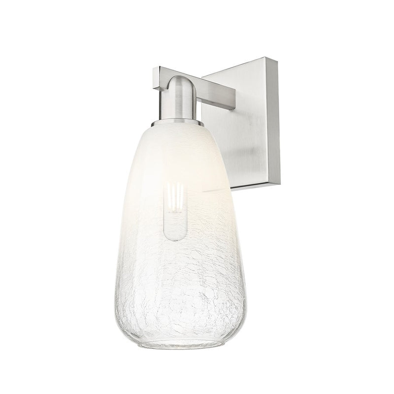 Innovations Brookhaven Almond 1Lt 6" Sconce, SN/Opal - 716-1W-SN-G480-6OP
