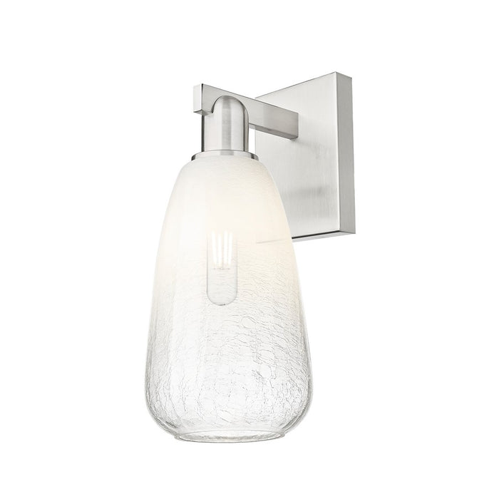 Innovations Brookhaven Almond 1Lt 6" Sconce, Satin Nickel/Opal