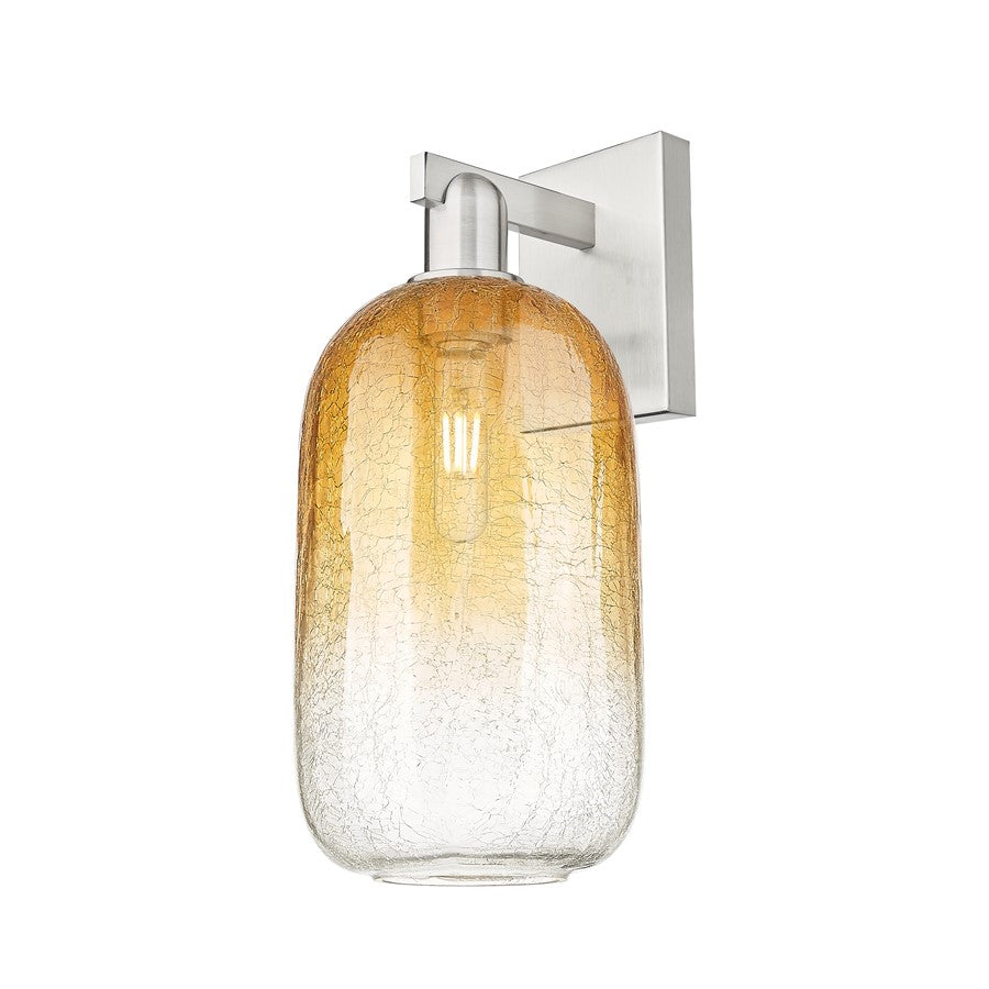 Innovations Brookhaven Cloche 1Lt 7" Sconce, SN/Amber - 716-1W-SN-G482-7AM