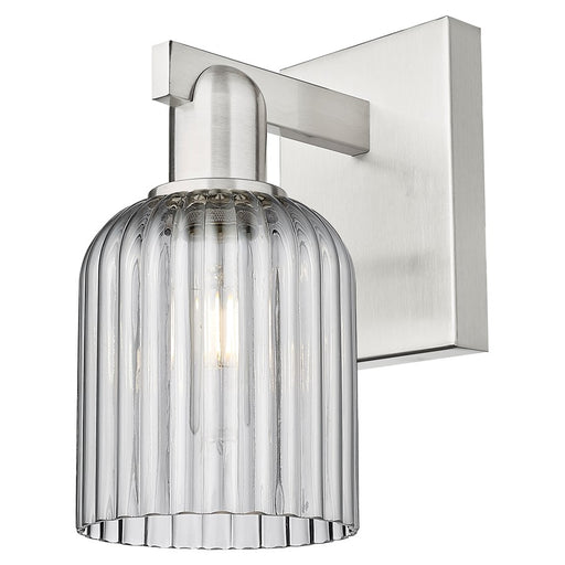 Innovations Bridal Veil 5" Wall Sconce, Satin Nickel/Smoke