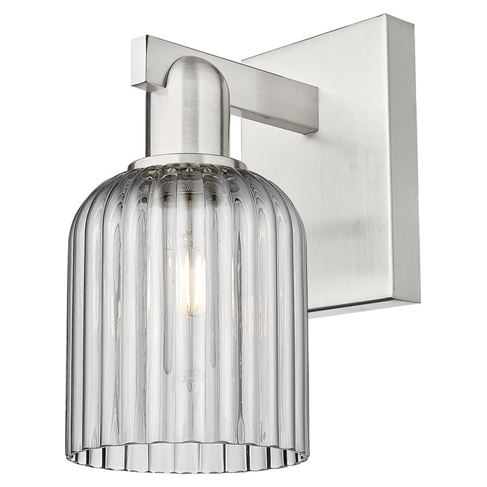 Innovations Bridal Veil 5" Wall Sconce, Satin Nickel/Smoke