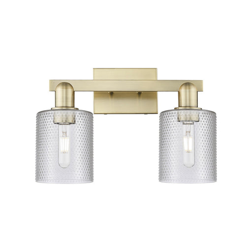 Innovations Cobbleskill 16in 2-Light Bath Vanity Light | Industrial Antique Brass and Clear Glass | Bathroom Vanity | 16 x 10.75 x | Model 716-2W-AB-G112