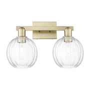 Innovations Preston 2Lt 16" Globe Bath, Antique Brass/Clear - 716-2W-AB-G458-7CL