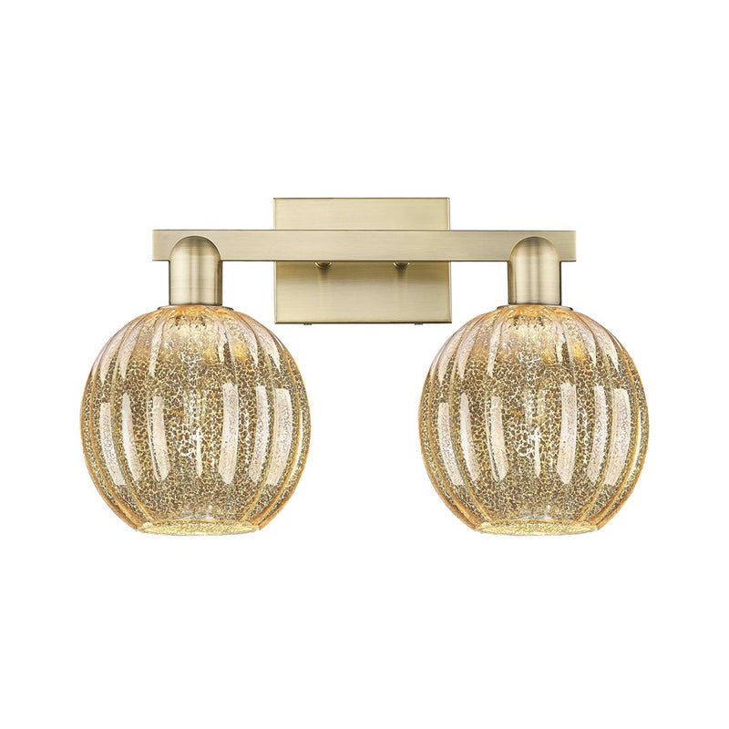 Innovations Preston 2Lt 16" Globe Bath, Antique Brass/Mercury