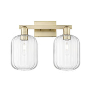 Innovations Preston 2Lt 16" Jar Bath, Antique Brass/Clear - 716-2W-AB-G460-7CL