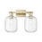 Innovations Preston 2Lt 16" Jar Bath, Antique Brass/Clear - 716-2W-AB-G460-7CL