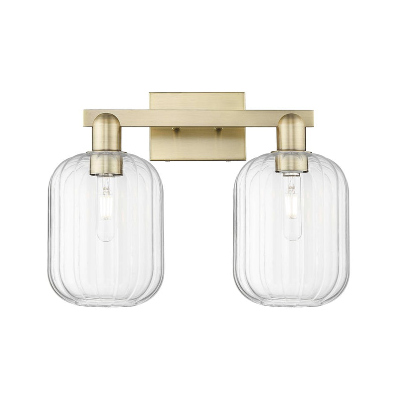 Innovations Preston 2Lt 16" Jar Bath, Antique Brass/Clear