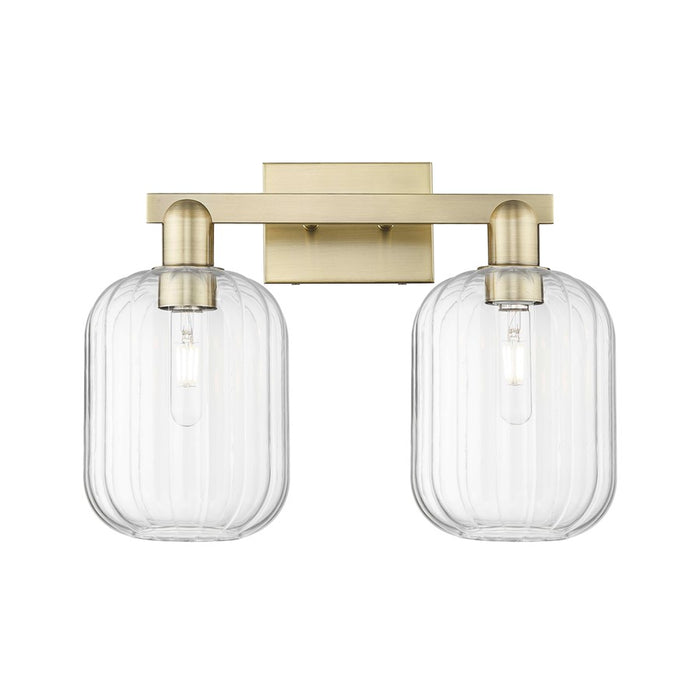 Innovations Preston 2Lt 16" Jar Bath, Antique Brass/Clear