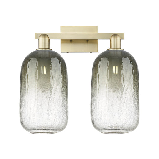 Innovations Brookhaven Cloche 18in 2-Light Bath Vanity | Industrial Antique Brass and Slate Glass | Bathroom Vanity & Powder | Model 716-2W-AB-G482-7SL