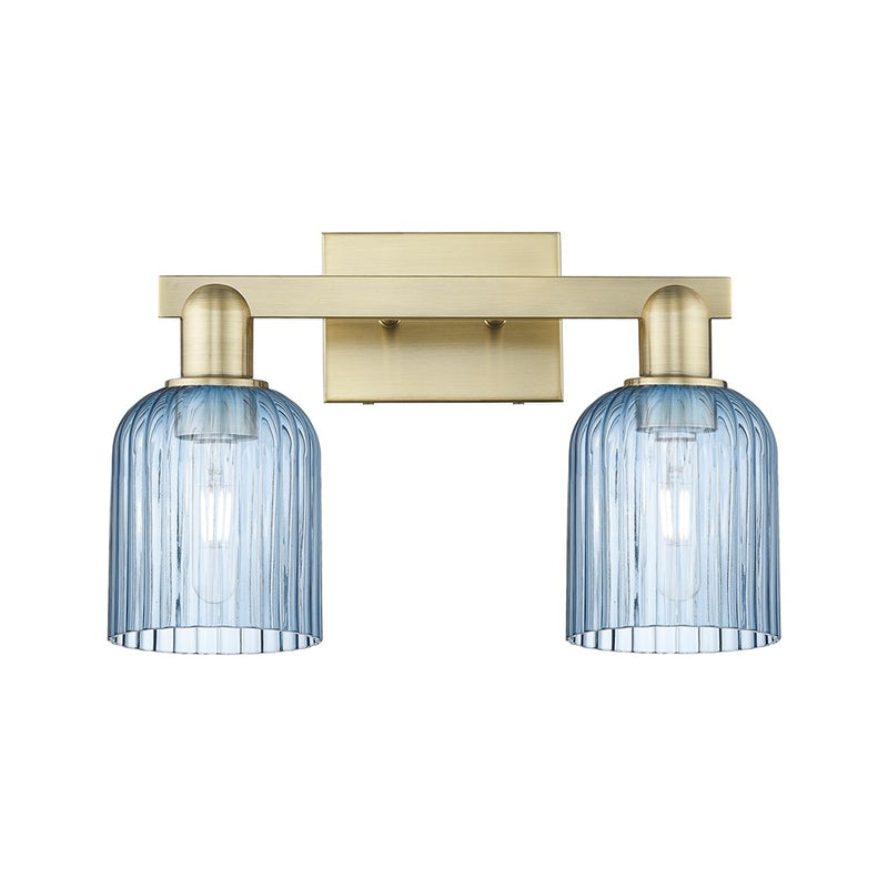 Innovations Bridal Veil 2Lt 16" Bath, Antique Brass/Blue - 716-2W-AB-G559-5BL