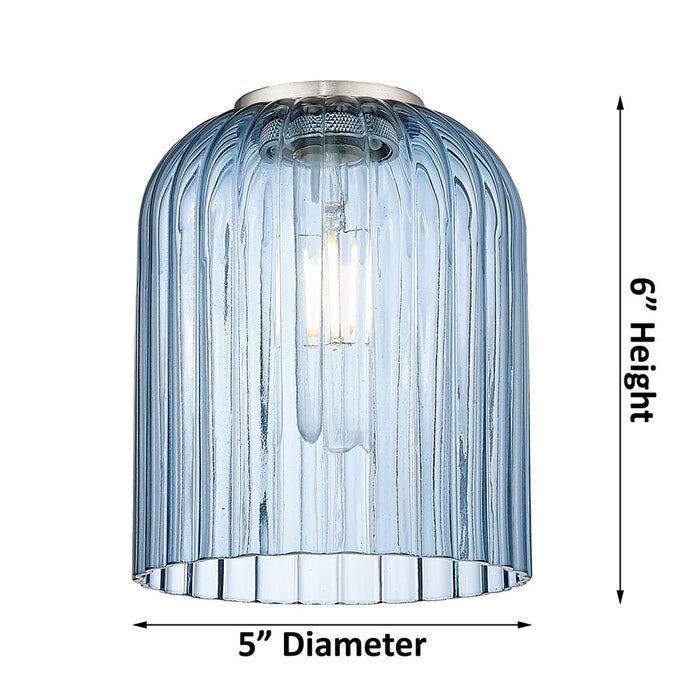 Innovations Bridal Veil 2Lt 16" Bath, Antique Brass/Blue