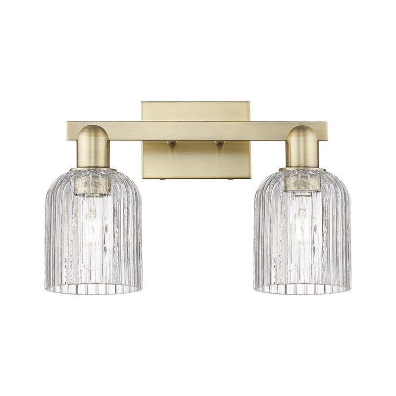 Innovations Bridal Veil 2Lt 16" Bath, Antique Brass/Clear - 716-2W-AB-G559-5CL