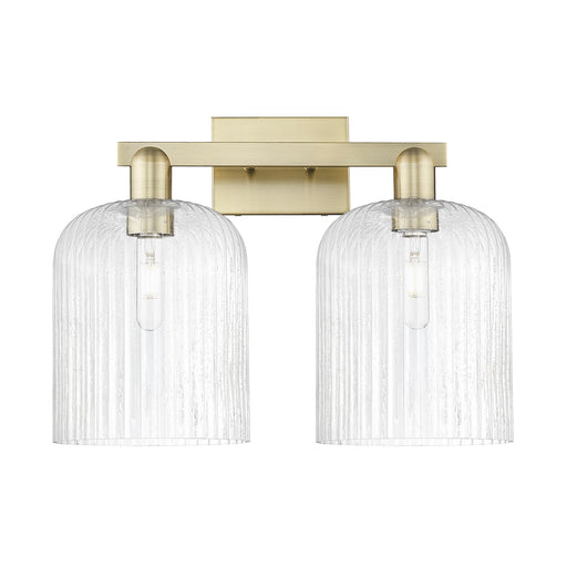 Innovations Bridal Veil 19in 2-Light Bath Vanity Light | Industrial Antique Brass and Seedy Glass | Bathroom Vanity | 19 x 14 | Model 716-2W-AB-G559-8SDY