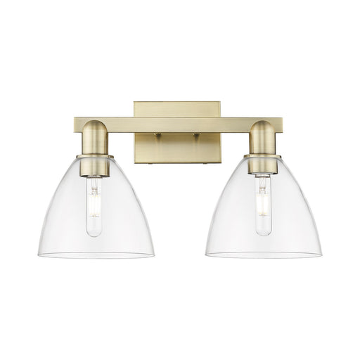 Innovations Bristol 19in 2-Light Bath Vanity Light | Industrial Antique Brass and Clear Glass | Bathroom Vanity | 18.5 x 11.25 x | Model 716-2W-AB-GBD-752